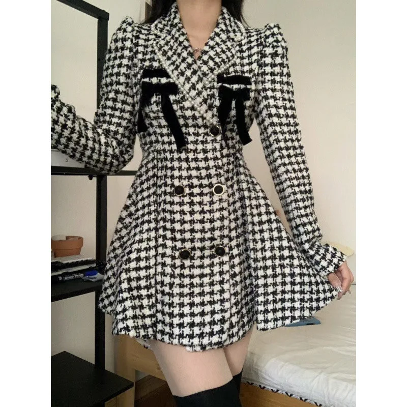 Plaid Vintage Kawaii Dress Women Patchwork Elegant Party Mini Dress Female Korean Autumn Winter Fashion Y2k One Piece Dress
Plaid Vintage Kawaii Dress Women Patchwork Elegant Party Mini Dress Female Korean Autumn Winter Fashion Y2k One Piece Dress