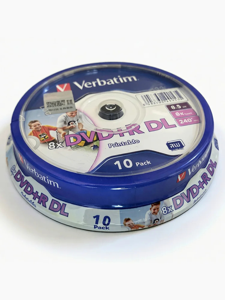 DVD+R DL D9 8,5 ГБ 240 минут 8X двухслойный 10 шт./шпиндель
DVD+R DL D9 8,5 ГБ 240 минут 8X двухслойный 10 шт./шпиндель