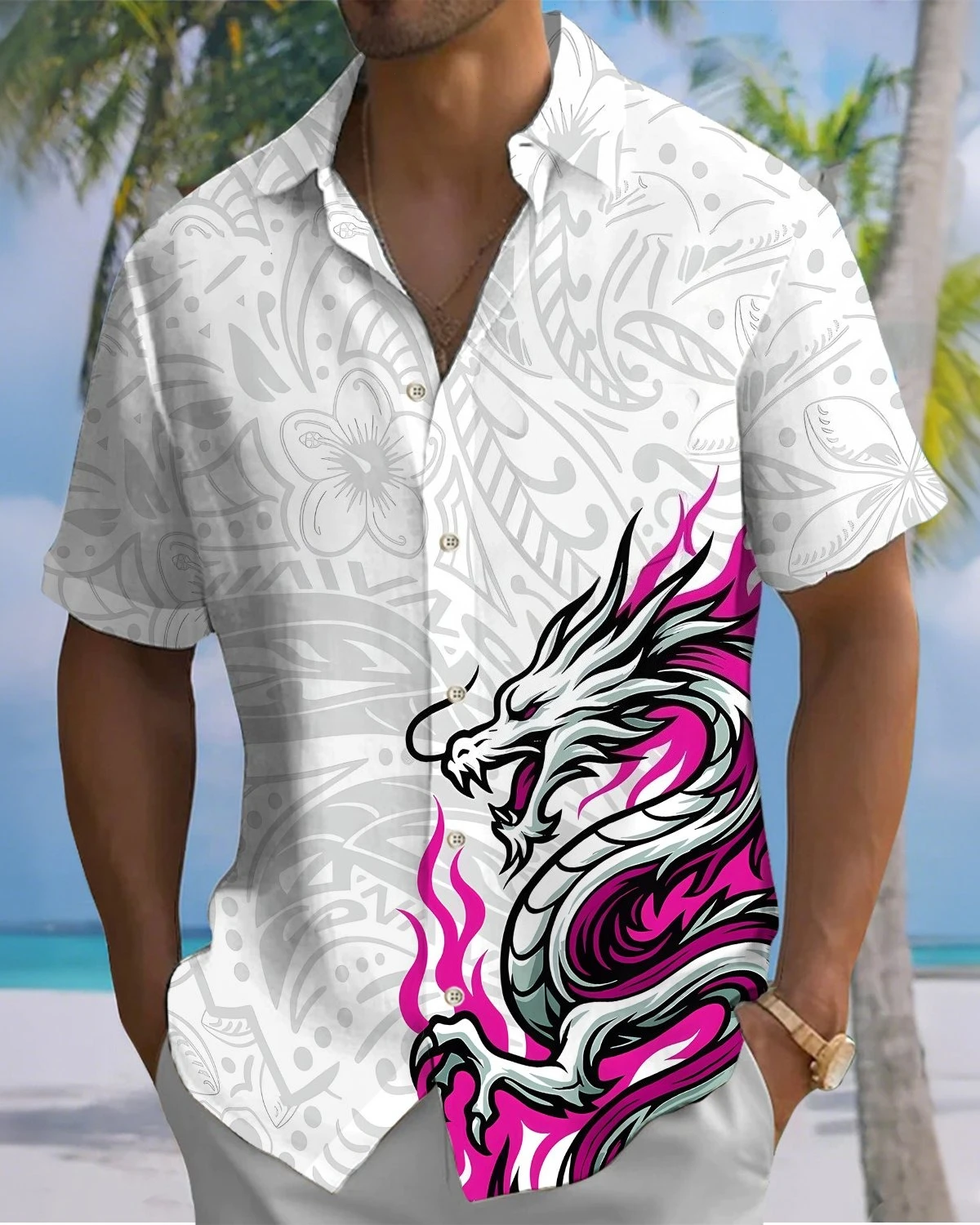 2026 Summer Men's Hot Selling Hawaiian Shirt Dragon Print Short Sleeve Summer Leisure Beach Holiday Style Big T-shirt
2026 Summer Men's Hot Selling Hawaiian Shirt Dragon Print Short Sleeve Summer Leisure Beach Holiday Style Big T-shirt