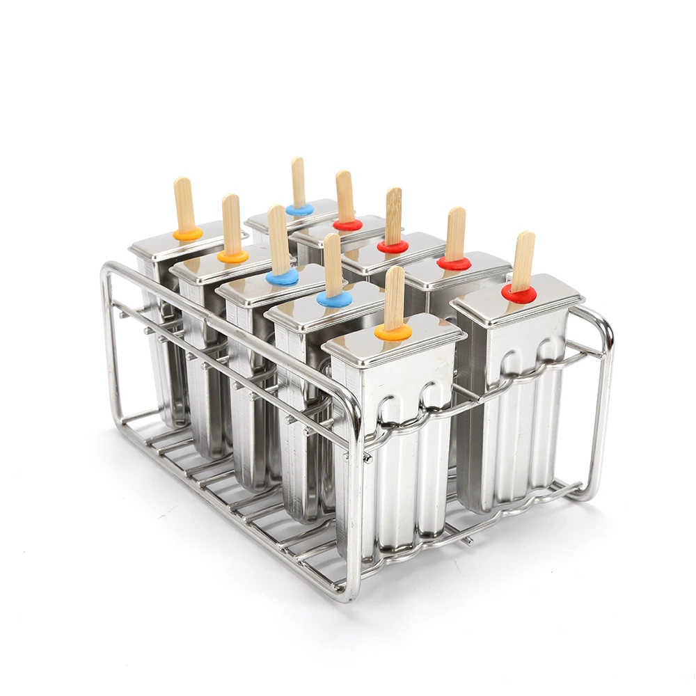 10 Slot Ice Cream Stick Mold Kit, 85g Stainless Steel Ice Cream Stick Holding Molds
10 Slot Ice Cream Stick Mold Kit, 85g Stainless Steel Ice Cream Stick Holding Molds