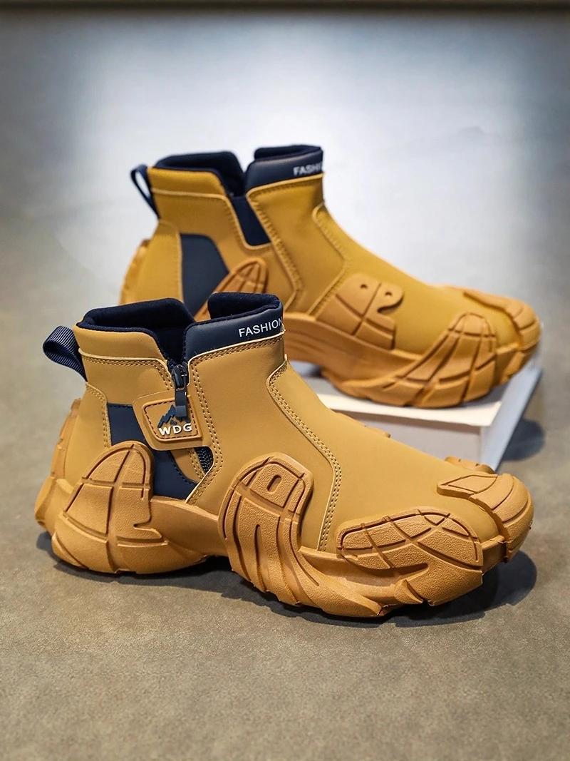 High-Top Men's Shoes Casual Sporty Workwear Anti-Slip Wear-Resistant Fashionable Boots for Daily Use And Outdoor Activities
High-Top Men's Shoes Casual Sporty Workwear Anti-Slip Wear-Resistant Fashionable Boots for Daily Use And Outdoor Activities