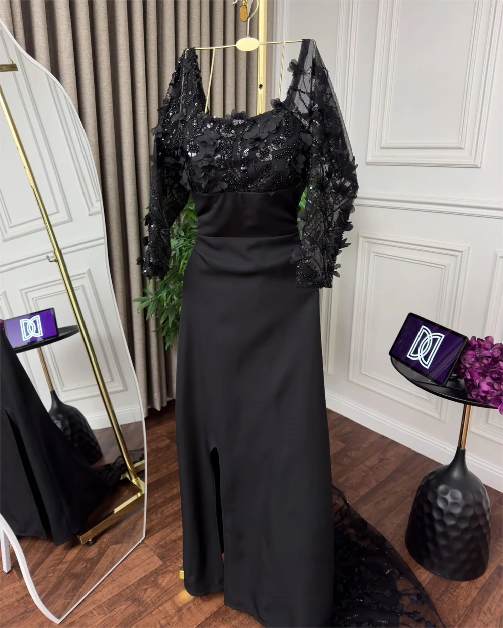 Customized Evening Dress Sexy Black Strapless Off the Shoulder Long Sleeves Prom Gowns Straight Chapel Train Party Dresses
Customized Evening Dress Sexy Black Strapless Off the Shoulder Long Sleeves Prom Gowns Straight Chapel Train Party Dresses