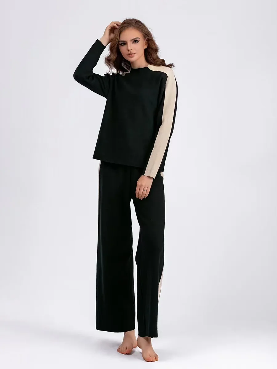 Knitted f High Collar Sweater Pants Set Women's Faion Ensemble Autumn 2023 Viscose Fabric Age Range 25-35 Years Old
Knitted f High Collar Sweater Pants Set Women's Faion Ensemble Autumn 2023 Viscose Fabric Age Range 25-35 Years Old