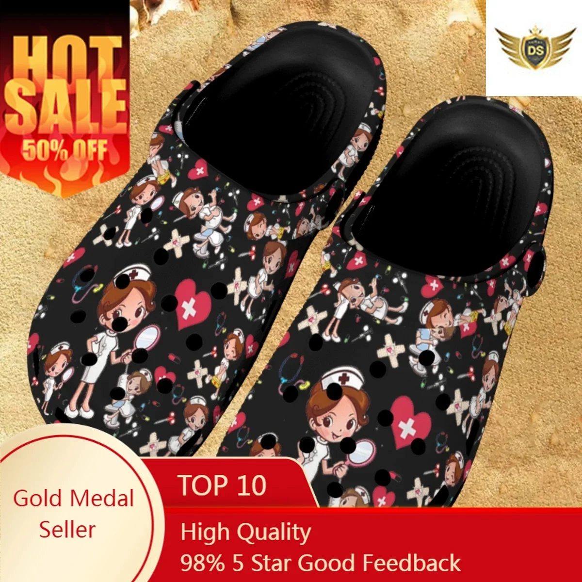 NURSE Design Summer Beach Sandals Non-slip Breathable Home Bathroom Shower Slippers Nursing Adult Casual Flat Slides Female
NURSE Design Summer Beach Sandals Non-slip Breathable Home Bathroom Shower Slippers Nursing Adult Casual Flat Slides Female