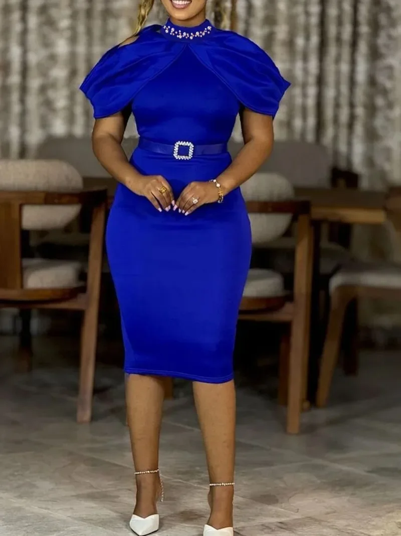 Women Party Dresses High Neck Beads Slimming New Elegant Evening Occasion Date Out Female Birthday Event African Female Gowns
Women Party Dresses High Neck Beads Slimming New Elegant Evening Occasion Date Out Female Birthday Event African Female Gowns