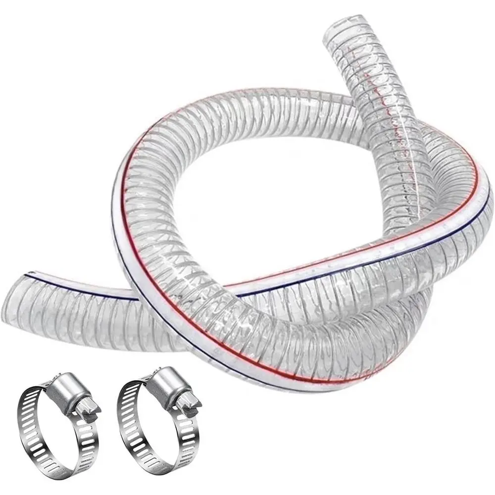 Вакуумный шланг из стальной проволоки для тяжелых условий эксплуатации, внутренний диаметр 3/4 дюйма, внешний диаметр 1 дюйм, из высокочистого ПВХ, устойчивый к УФ-излучению, толстый, гибкий, виниловый, двойной слой
Вакуумный шланг из стальной проволоки для тяжелых условий эксплуатации, внутренний диаметр 3/4 дюйма, внешний диаметр 1 дюйм, из высокочистого ПВХ, устойчивый к УФ-излучению, толстый, гибкий, виниловый, двойной слой