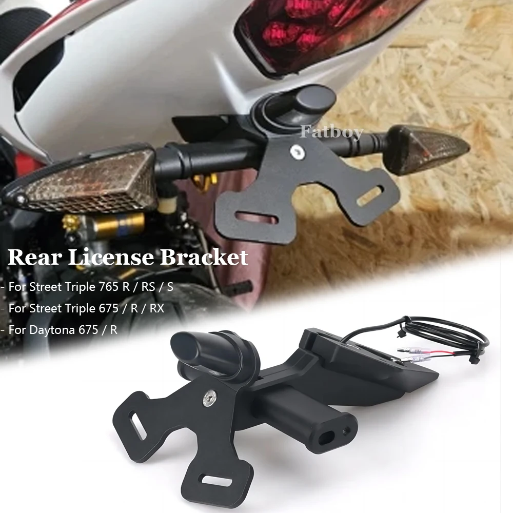 Motorcycle Accessories Rear License Plate Tailstock Bracket Tail Stock Tidy Holder For Street Triple 765 R RS S 675 Daytona 675
Motorcycle Accessories Rear License Plate Tailstock Bracket Tail Stock Tidy Holder For Street Triple 765 R RS S 675 Daytona 675