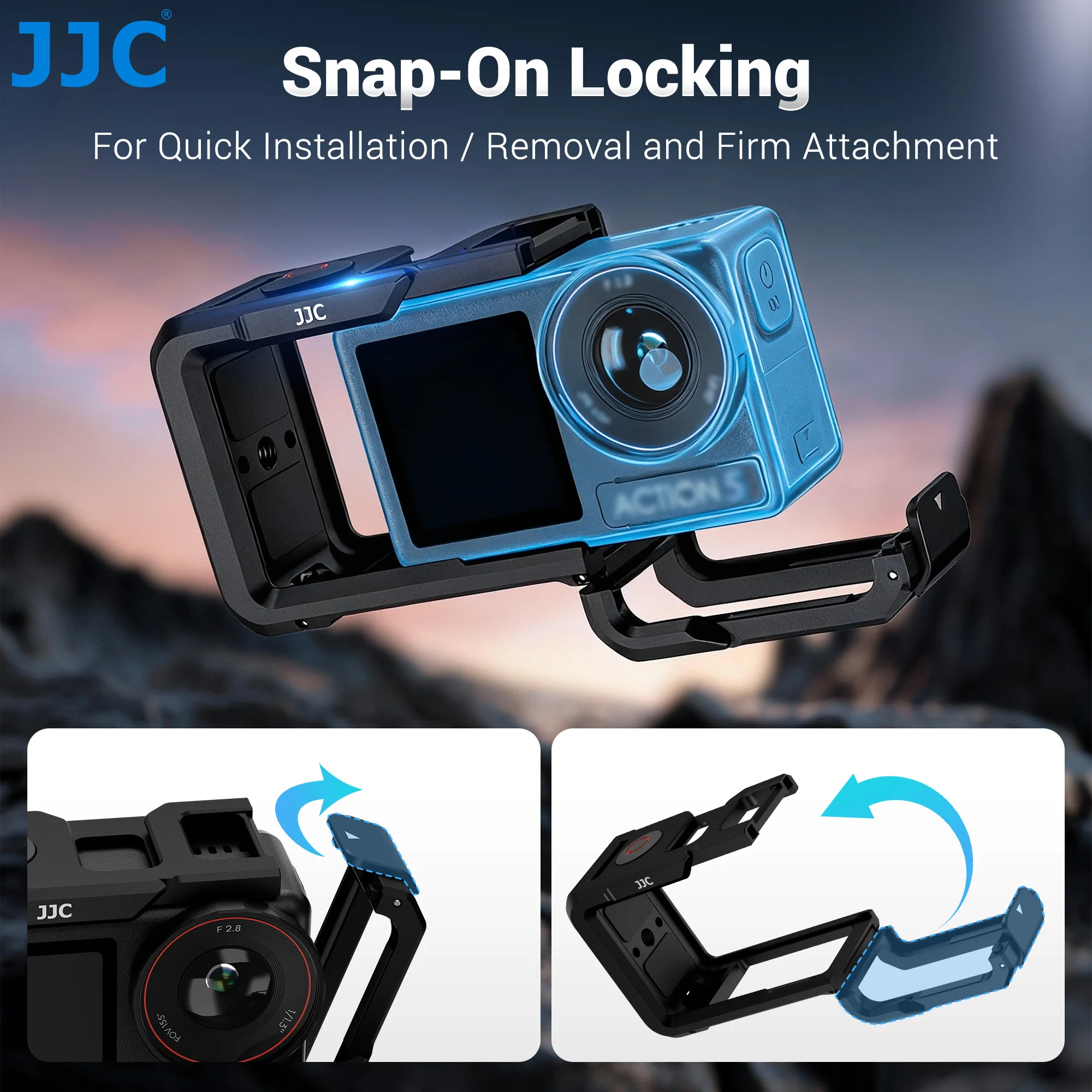 Клетка для камеры из алюминиевого сплава JJC для DJI Osmo Action 5 Pro 4 3, защитная рамка, металлическая клетка с креплением для холодного башмака, резьба 1/4 дюйма-20
Клетка для камеры из алюминиевого сплава JJC для DJI Osmo Action 5 Pro 4 3, защитная рамка, металлическая клетка с креплением для холодного башмака, резьба 1/4 дюйма-20