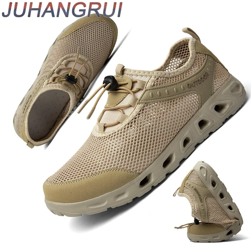 Summer Men Breathable Sneakers Hiking Shoes Men Outdoor Beach Wading shoes Mesh Shoes Non-slip Casual Shoes With Hollow Outsole
Summer Men Breathable Sneakers Hiking Shoes Men Outdoor Beach Wading shoes Mesh Shoes Non-slip Casual Shoes With Hollow Outsole