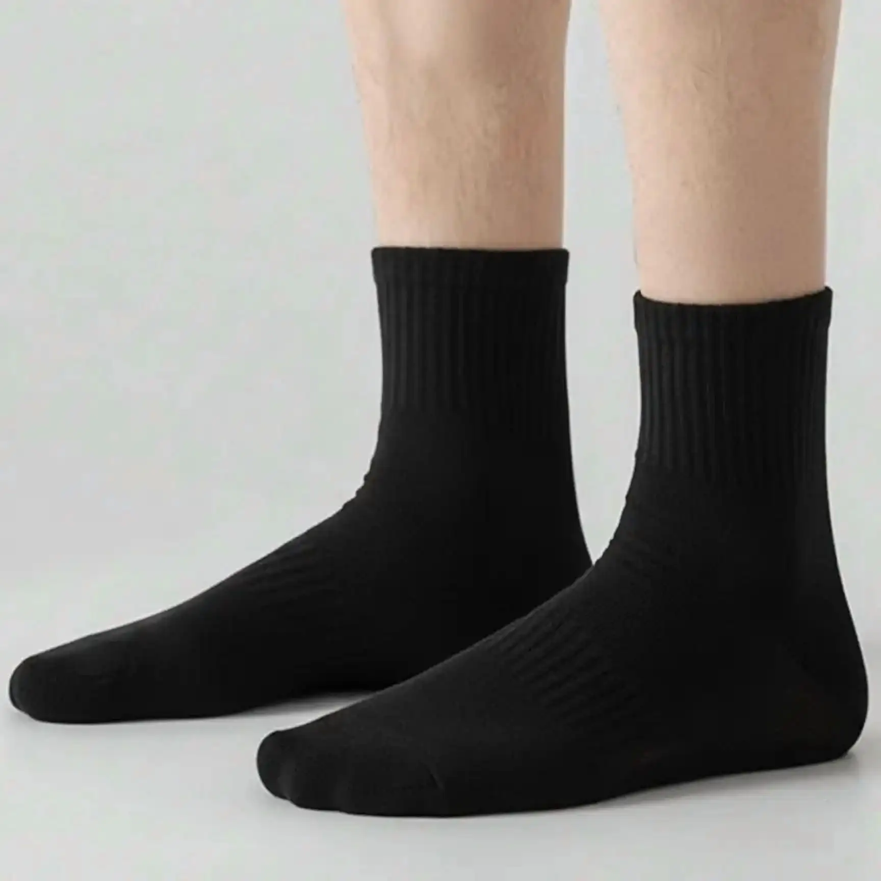 Men's Solid Color Thin Mid-Calf Polyester Sock Set, 10/20 Pairs Soft Rib-Knit Casual Socks, for Office & Sports Use, Unisex, Cold Wash Compatible, Thin Rib-Knit
Men's Solid Color Thin Mid-Calf Polyester Sock Set, 10/20 Pairs Soft Rib-Knit Casual Socks, for Office & Sports Use, Unisex, Cold Wash Compatible, Thin Rib-Knit