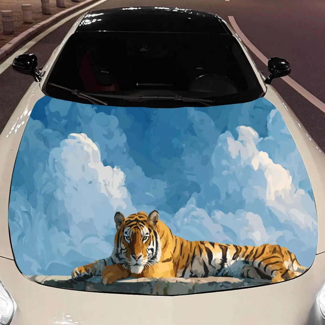 Peaceful Sky Tiger Car Hood Stickers - Self-Adhesive, Waterproof and Durable Vinyl Wrap, Decorate And Protect Your Car, Fit For
Peaceful Sky Tiger Car Hood Stickers - Self-Adhesive, Waterproof and Durable Vinyl Wrap, Decorate And Protect Your Car, Fit For