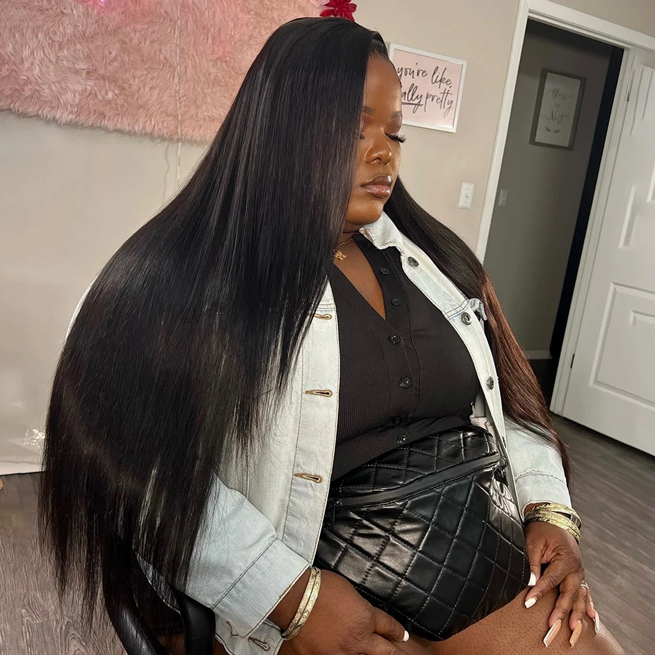 Preplucked 13x4 13x6 hd lace frontal human hair wig for women choice 30 40 inch lace front bone Brazilian straight wigs on sale
Preplucked 13x4 13x6 hd lace frontal human hair wig for women choice 30 40 inch lace front bone Brazilian straight wigs on sale