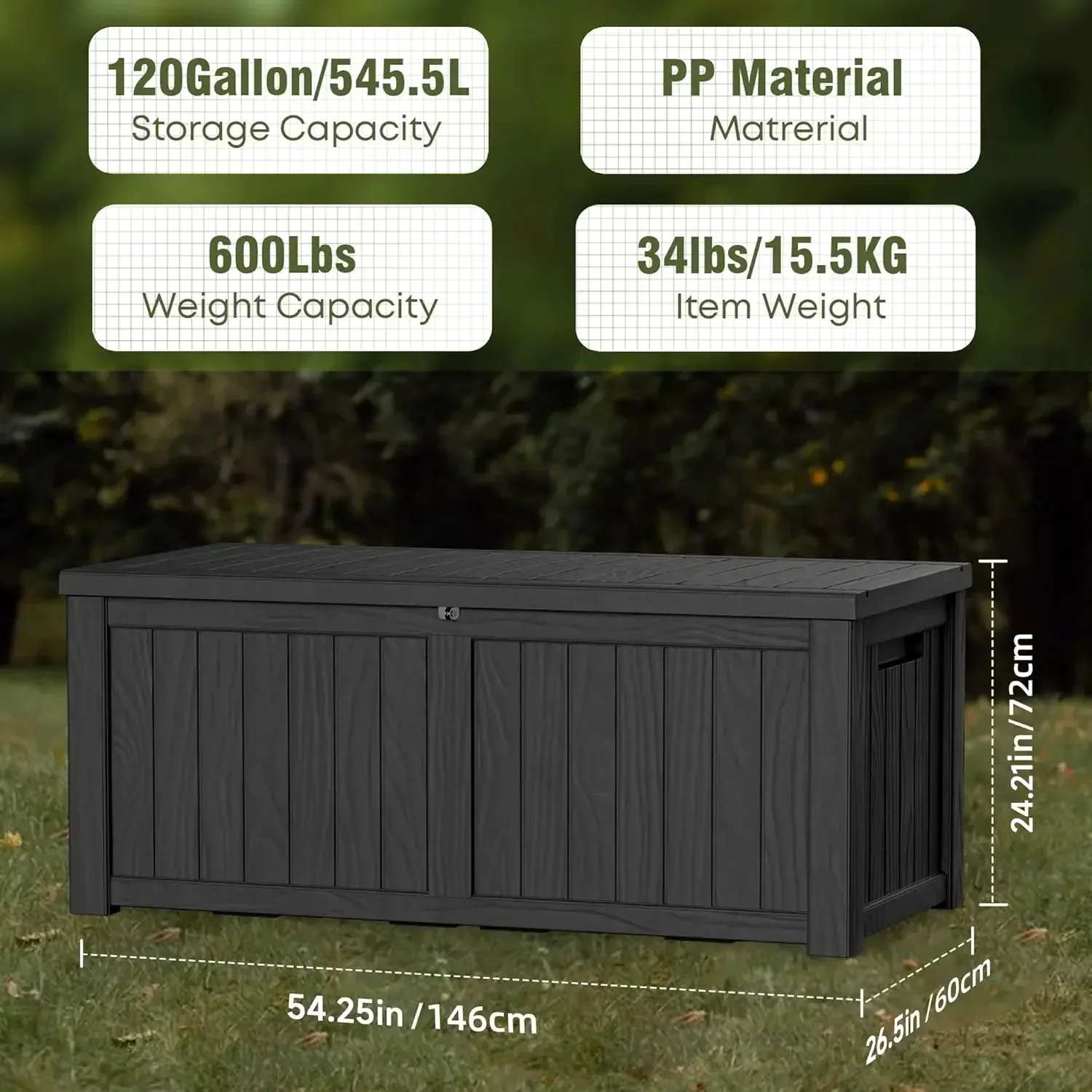 Bestseller120 Gallon Waterproof Outdoor Storage Box,Resin Deck Box,Lockable Outside Storage Box Container for Patio Furniure
Bestseller120 Gallon Waterproof Outdoor Storage Box,Resin Deck Box,Lockable Outside Storage Box Container for Patio Furniure