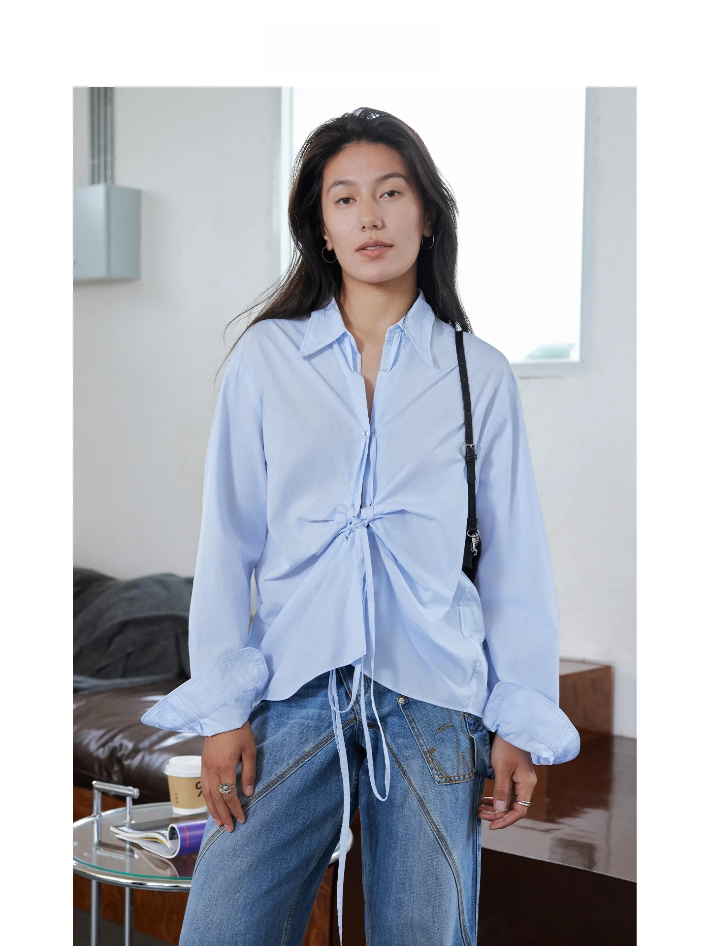 Рубашка из чистого хлопка с асимметричным деконструированным дизайном и отделкой в технике тай-дай, женская повседневная свободная рубашка Mincollection
Рубашка из чистого хлопка с асимметричным деконструированным дизайном и отделкой в технике тай-дай, женская повседневная свободная рубашка Mincollection