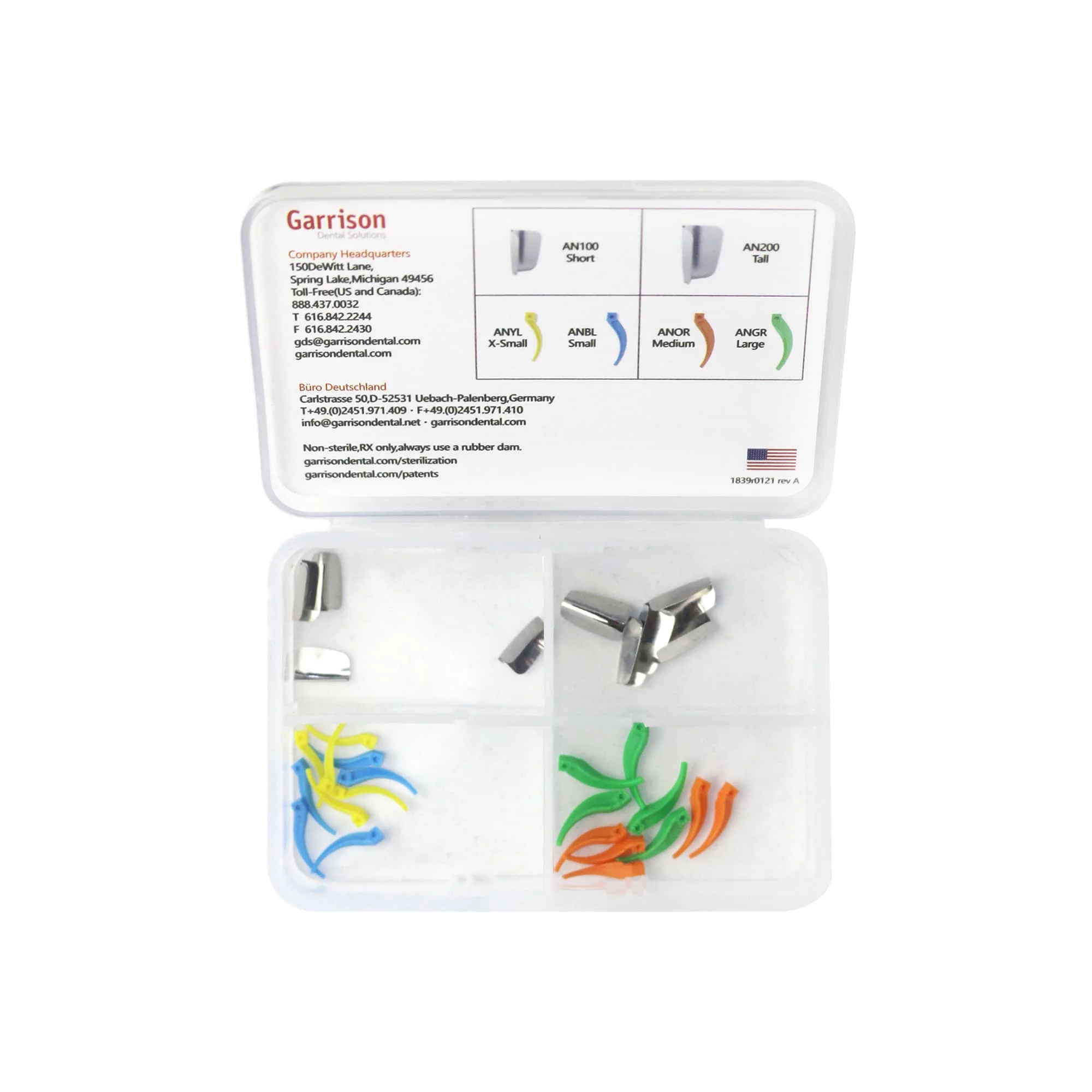 Инструменты для стоматологического наполнения, 10 шт./кор., комплект стоматологической матрицы/Garrison, маленький комплект передних зубов ANS01
Инструменты для стоматологического наполнения, 10 шт./кор., комплект стоматологической матрицы/Garrison, маленький комплект передних зубов ANS01