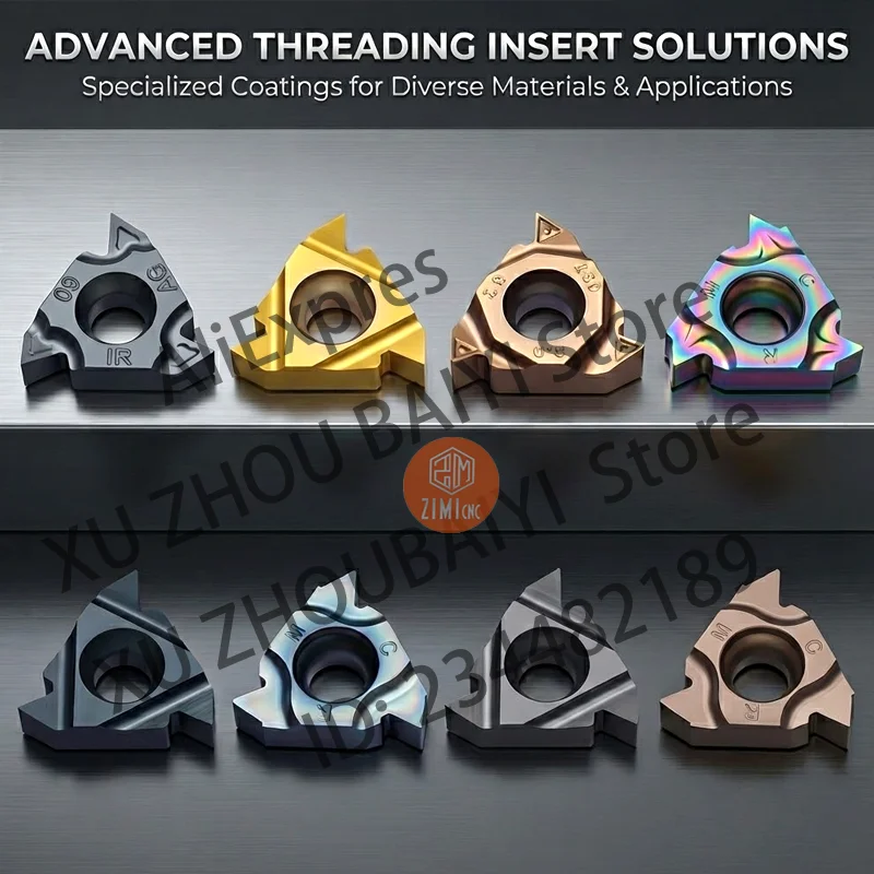 16ER 16IR ISO Metric Threading Inserts 1.0-3.0mm Pitch Bronze Coated Carbide CNC Lathe Blade for Stainless Steel
16ER 16IR ISO Metric Threading Inserts 1.0-3.0mm Pitch Bronze Coated Carbide CNC Lathe Blade for Stainless Steel