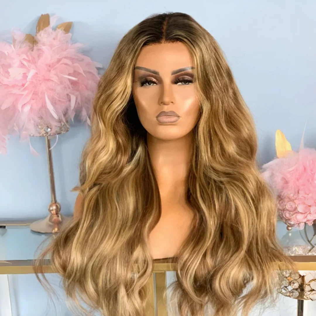 Glueless Ombre Honey Blonde Soft Preplucked 26Inch Long 180%Density Body Wave Lace Front Wig For Black Women With BabyHair Daily
Glueless Ombre Honey Blonde Soft Preplucked 26Inch Long 180%Density Body Wave Lace Front Wig For Black Women With BabyHair Daily
