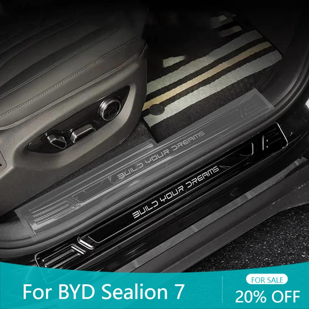 Car Door Sill Scuff Plate Welcome Pedal Protection Stainless Black Silvery Garnish For BYD Sealion 7 Sea lion 07 2024-2025
Car Door Sill Scuff Plate Welcome Pedal Protection Stainless Black Silvery Garnish For BYD Sealion 7 Sea lion 07 2024-2025