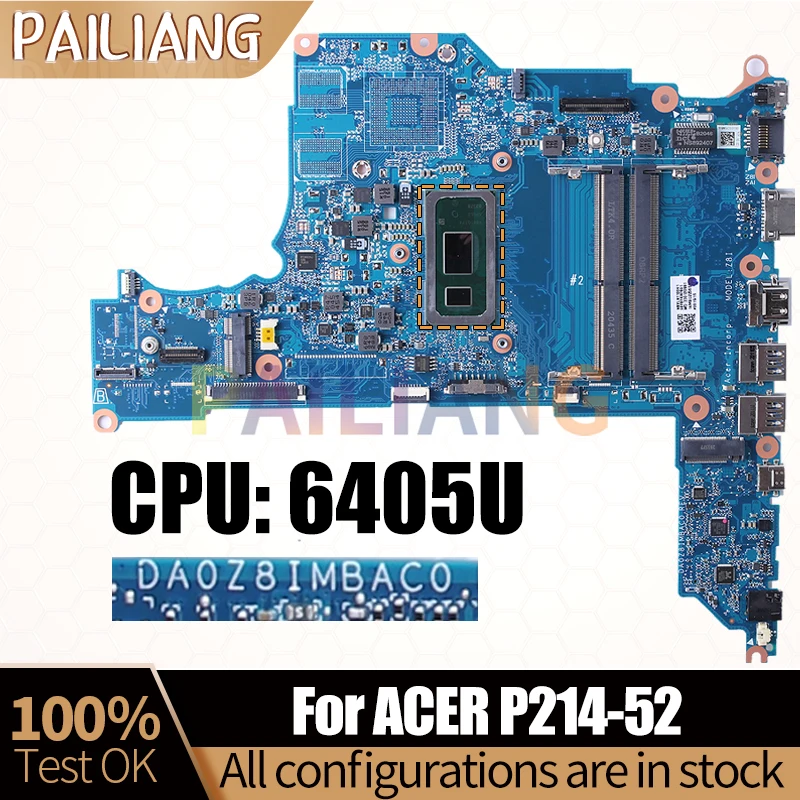 Материнская плата для ноутбука Acer P214-52 материнская плата для ноутбука DA0Z8IMBAC0 SRGL2 6405U NBVLN11004, полностью протестирована
Материнская плата для ноутбука Acer P214-52 материнская плата для ноутбука DA0Z8IMBAC0 SRGL2 6405U NBVLN11004, полностью протестирована