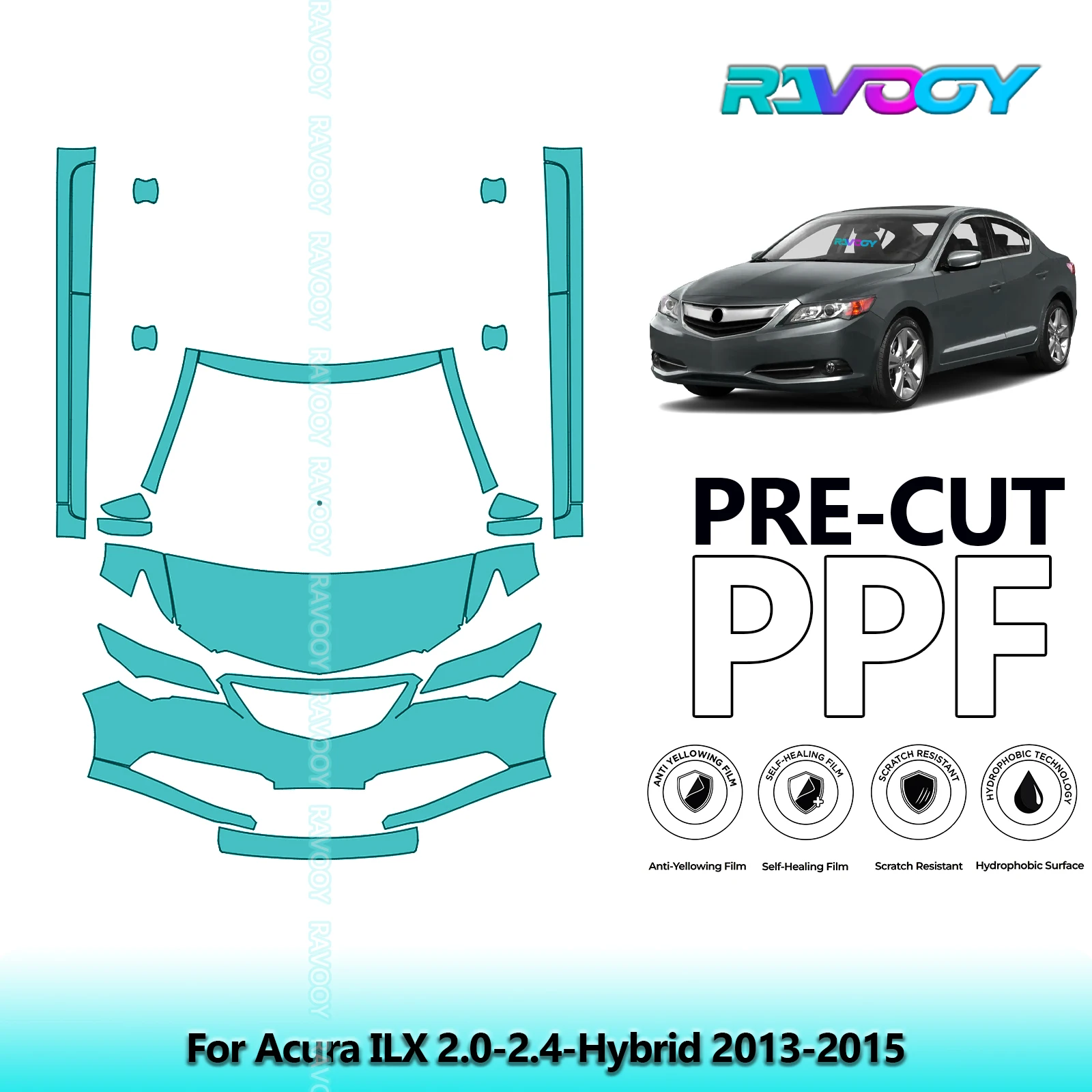 Front Kit+Rockers Clear Bra Precut PPF Paint Protection Film For Acura ILX 2.0-2.4-Hybrid 2013-2015
Front Kit+Rockers Clear Bra Precut PPF Paint Protection Film For Acura ILX 2.0-2.4-Hybrid 2013-2015