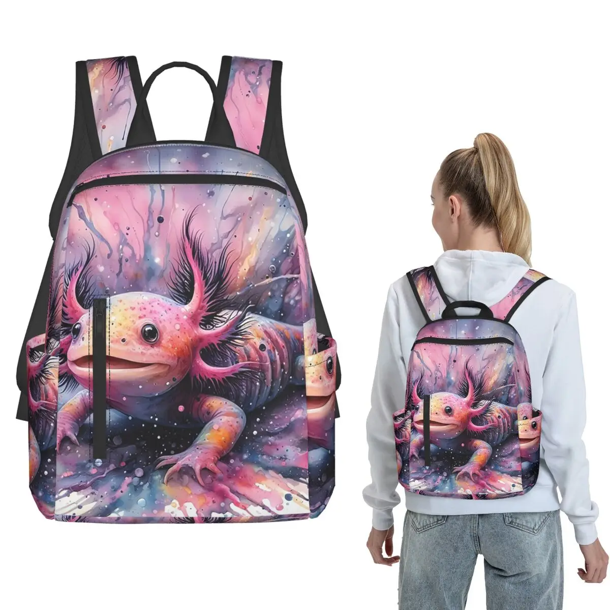 Vibrant Graffiti Axolotl Art Backpack Large Capacity Kids BookBag School Bag Shoulder Bags for Men Women
Vibrant Graffiti Axolotl Art Backpack Large Capacity Kids BookBag School Bag Shoulder Bags for Men Women