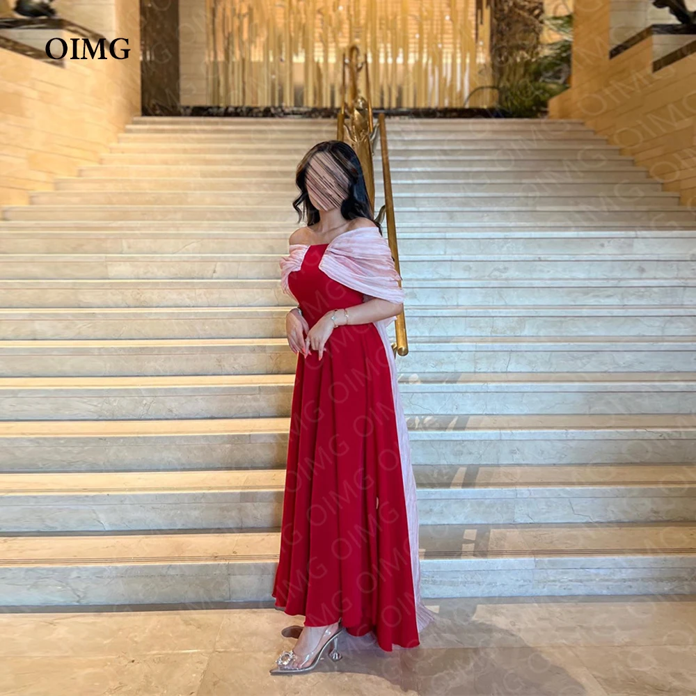 OIMG Modern Red Long Off Shoulder Arabic Party Dresses Evening Gowns Short Sleeves Night Club Dress Vestidos Robe de soiree
OIMG Modern Red Long Off Shoulder Arabic Party Dresses Evening Gowns Short Sleeves Night Club Dress Vestidos Robe de soiree