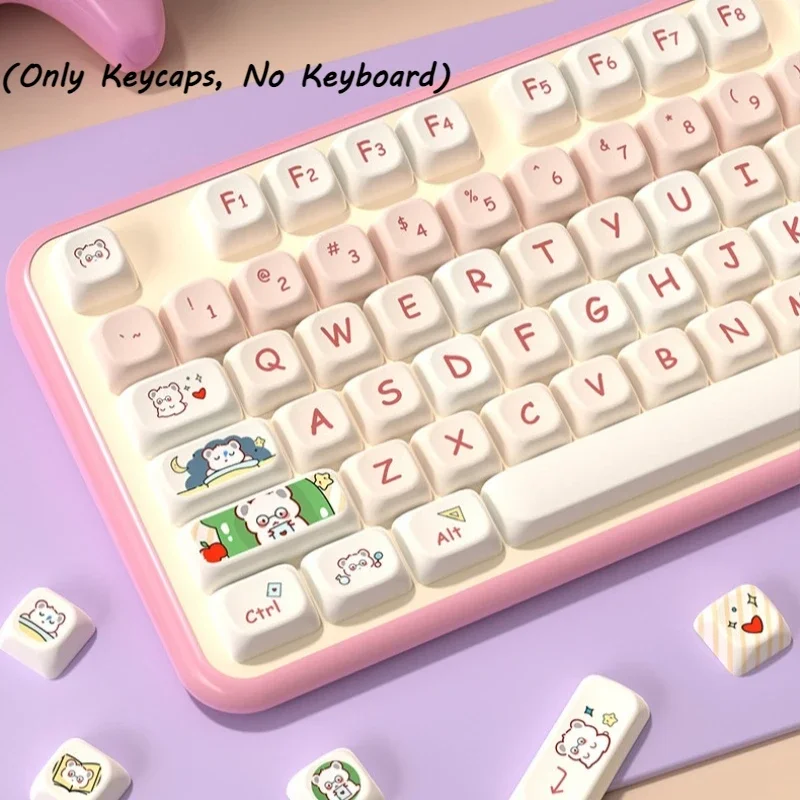 Cute Bear Theme Pattern Keycap Compatible with Mechanical Keyboard 89/96/98/100/104 Keys PBT Thermal Sublimation Printing Keycap
Cute Bear Theme Pattern Keycap Compatible with Mechanical Keyboard 89/96/98/100/104 Keys PBT Thermal Sublimation Printing Keycap