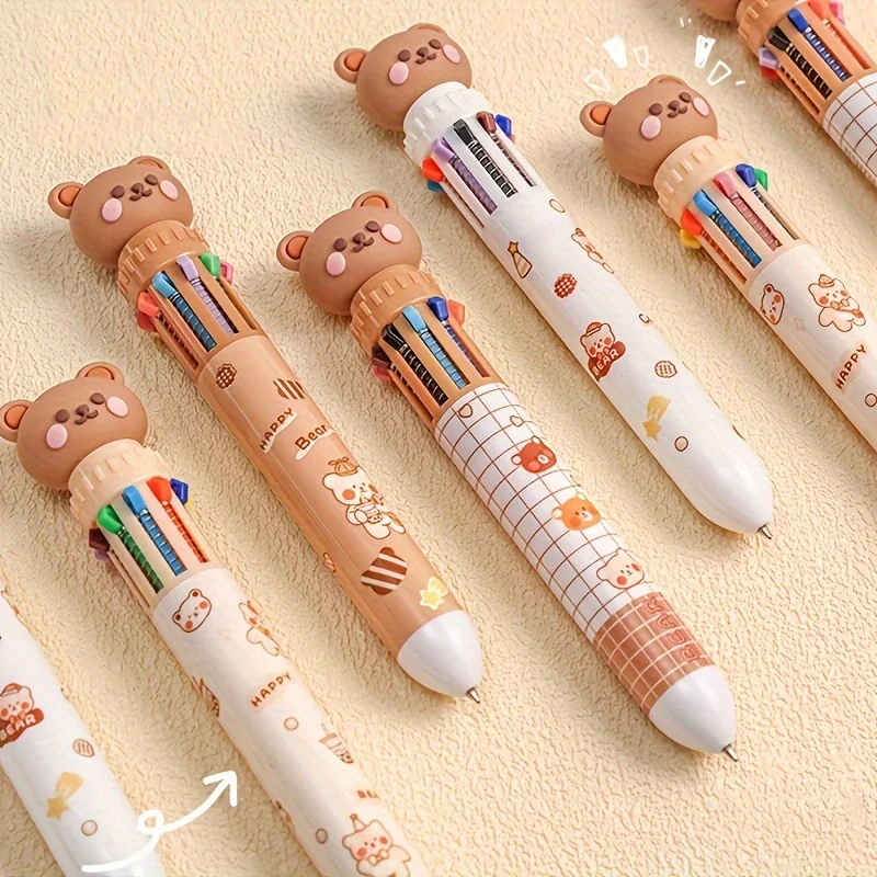 5-Piece Set of Multi-Color Ballpoint Pens with Random Designs, Bear-Shaped, Multi-Color Round Ballpoint Pens, Multi-Color Pens for Students, Writing and Drawing Tools, Great Gifts for the Back-To-School Season
5-Piece Set of Multi-Color Ballpoint Pens with Random Designs, Bear-Shaped, Multi-Color Round Ballpoint Pens, Multi-Color Pens for Students, Writing and Drawing Tools, Great Gifts for the Back-To-School Season