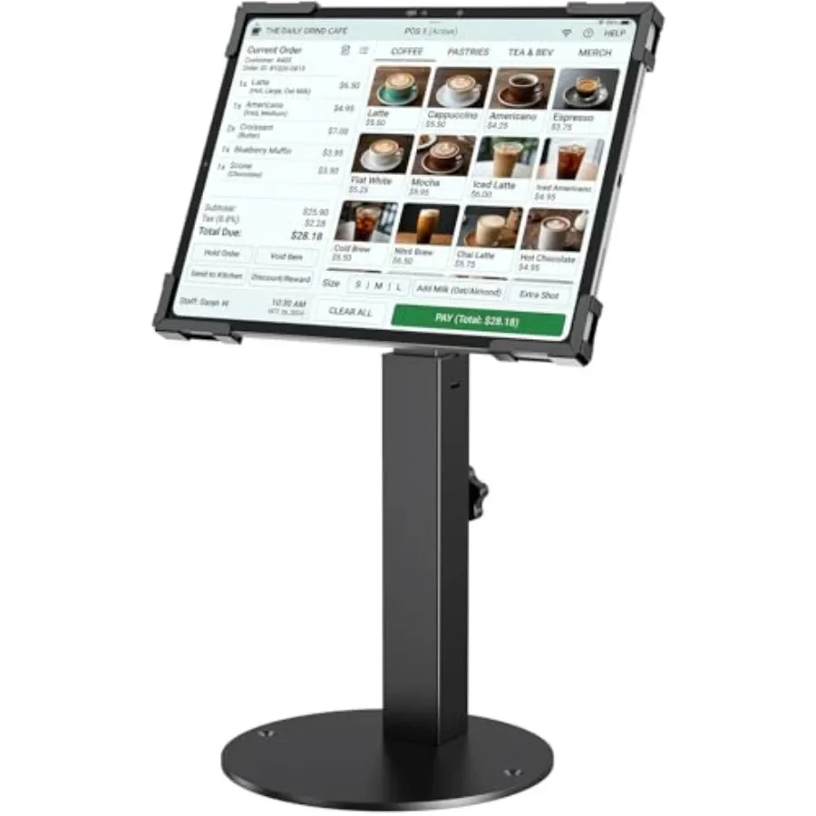 Secure Tablet Kiosk Stand for 10-14 iPad Pro Air and Samsung: Heavy-Duty Steel, Black, Anti-Theft Countertop POS Mount Holder w
Secure Tablet Kiosk Stand for 10-14 iPad Pro Air and Samsung: Heavy-Duty Steel, Black, Anti-Theft Countertop POS Mount Holder w