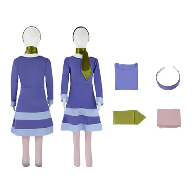 Kids Daphne Cosplay Blake Costume Cartoon Fantasia Girls Purple Dress Scarf Socks Headband Outfits Halloween Carnival Party Suit
Kids Daphne Cosplay Blake Costume Cartoon Fantasia Girls Purple Dress Scarf Socks Headband Outfits Halloween Carnival Party Suit