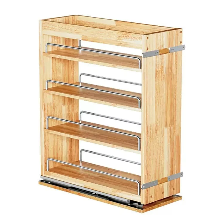 -oo 4-Tier Wooden Pull Out Cabinet Organizer Spice Dish Storage Rack Drawer Type Pull-out Basket for Kitchen Interior Storage
-oo 4-Tier Wooden Pull Out Cabinet Organizer Spice Dish Storage Rack Drawer Type Pull-out Basket for Kitchen Interior Storage