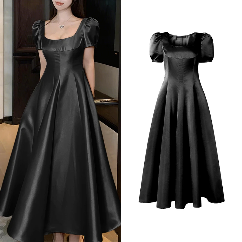 ZANZEA Women's Elegant Satin Party Maxi Dress Sexy Square Neck Short Puff Sleeve A-Line Long Dress Wedding Guest Cocktail Robes
ZANZEA Women's Elegant Satin Party Maxi Dress Sexy Square Neck Short Puff Sleeve A-Line Long Dress Wedding Guest Cocktail Robes