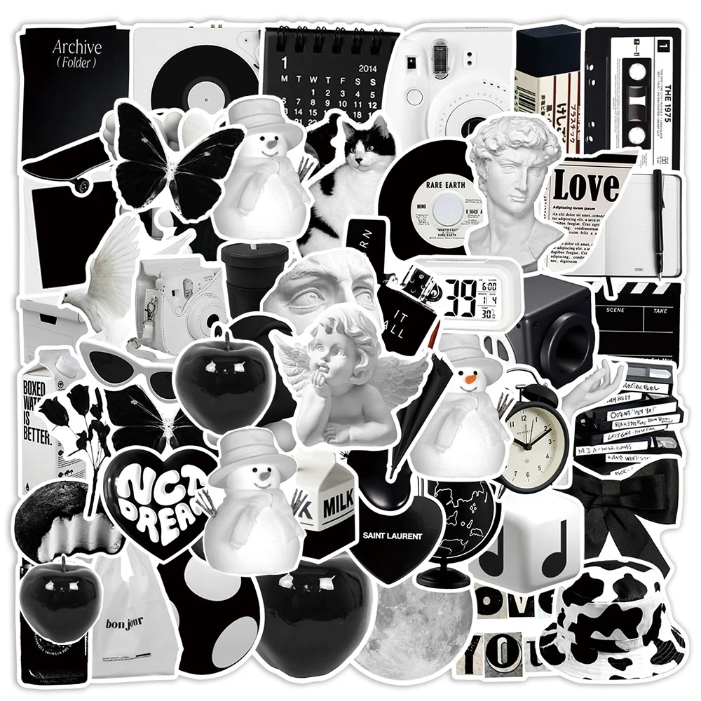 10/30/50pcs Black White INS Style Simple Art Stickers Aesthetic Graffiti Sticker Decoration Suitcase Laptop Phone Case Decals
10/30/50pcs Black White INS Style Simple Art Stickers Aesthetic Graffiti Sticker Decoration Suitcase Laptop Phone Case Decals