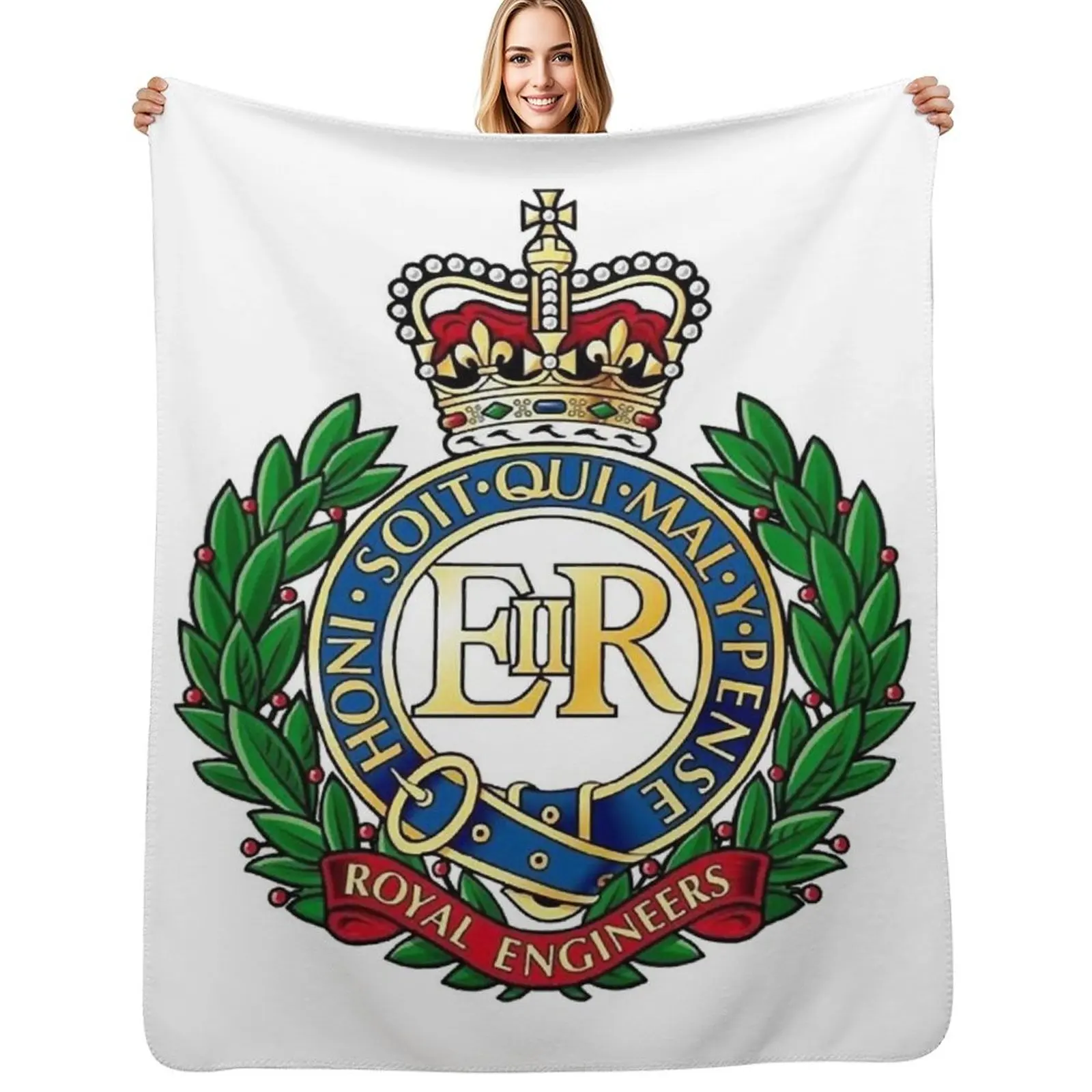 Royal Engineers. Badge. On Navy. Classic Throw Blanket All Season Soft Lightweight Blanket for Home
Royal Engineers. Badge. On Navy. Classic Throw Blanket All Season Soft Lightweight Blanket for Home