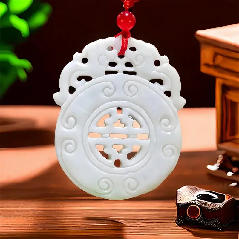 Natural White Real Jade Dragon Pendant Necklace Vintage Chinese Charm Talismans Accessories Carved Jewelry Gift Luxury
Natural White Real Jade Dragon Pendant Necklace Vintage Chinese Charm Talismans Accessories Carved Jewelry Gift Luxury