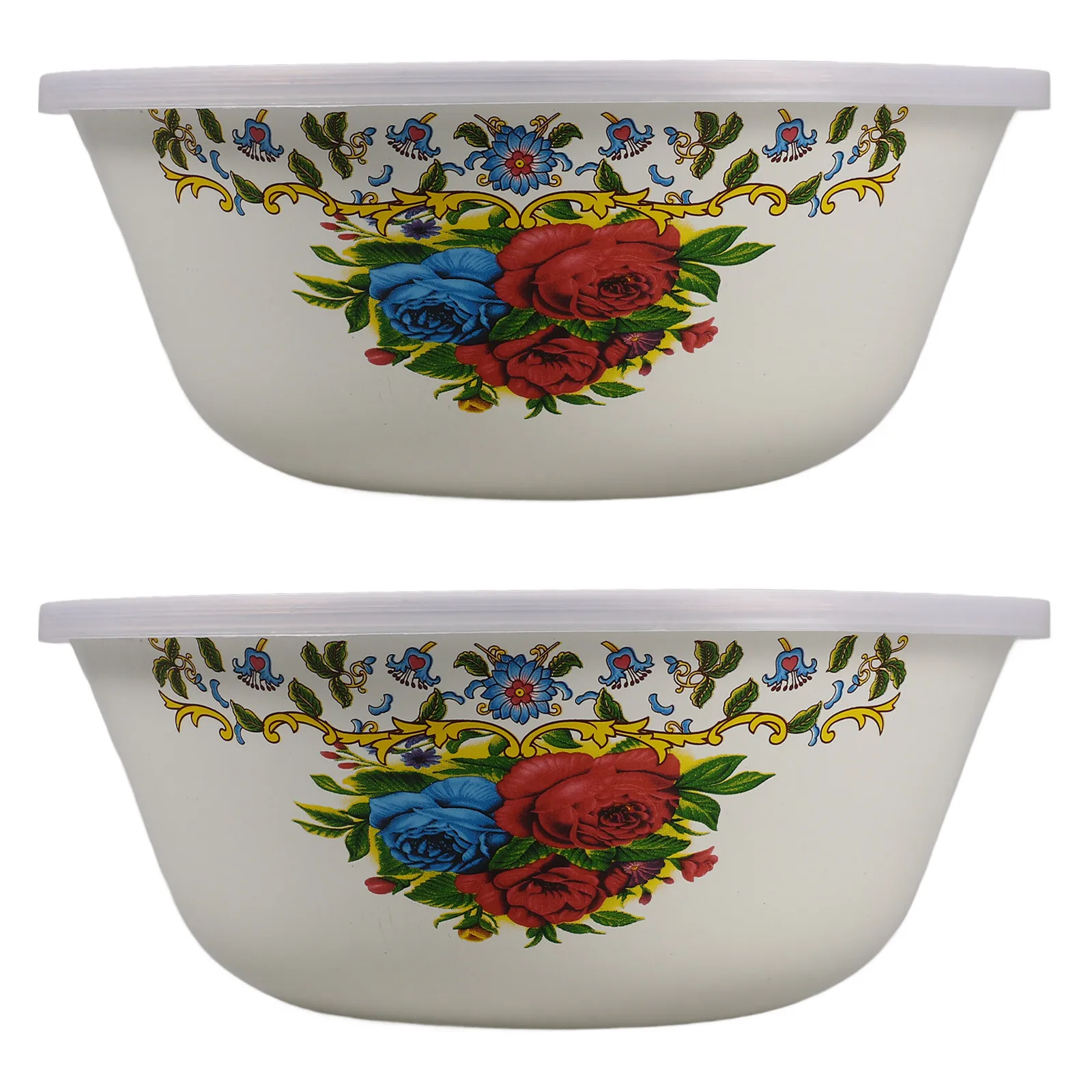 2Pcs Enamel Noodle Bowl Multifunctional Soup Bowl Retro Style Kitchenware Vegetable Basin Enamel Basin
2Pcs Enamel Noodle Bowl Multifunctional Soup Bowl Retro Style Kitchenware Vegetable Basin Enamel Basin