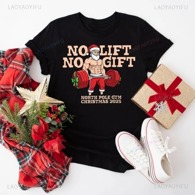 No Lift No Gift Тренажерный зал Санта Графические футболки Бодибилдинг Рождество Женщина Мужчина Футболка Забавный Санта-Клаус Тренировки Подарок Хлопковые топы
No Lift No Gift Тренажерный зал Санта Графические футболки Бодибилдинг Рождество Женщина Мужчина Футболка Забавный Санта-Клаус Тренировки Подарок Хлопковые топы