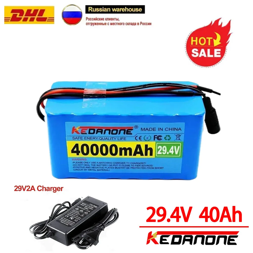 7S3P 40000mah 24V 18650 Battery Pack Lifepo4 Rechargeable + 2A Charger for E-bike Electric Bicycle Wheelchair Lithium Batterie
7S3P 40000mah 24V 18650 Battery Pack Lifepo4 Rechargeable + 2A Charger for E-bike Electric Bicycle Wheelchair Lithium Batterie