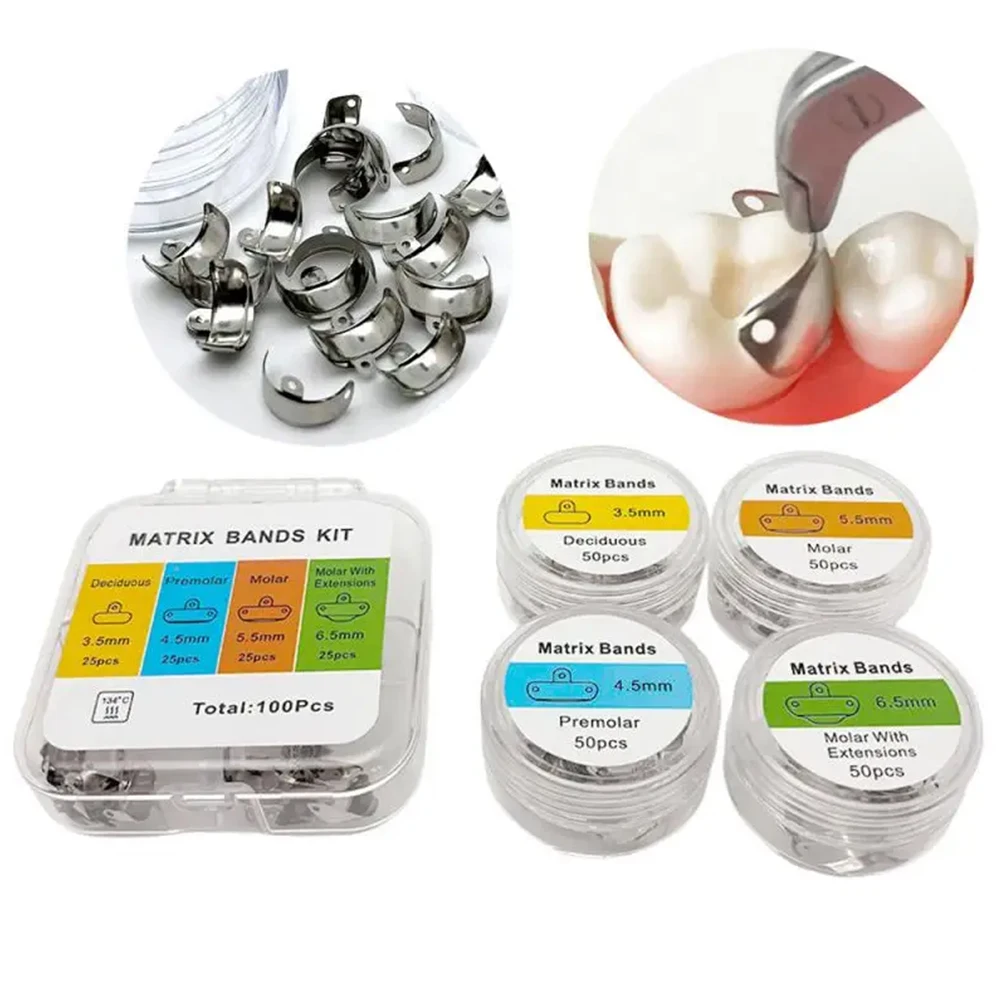 Dental Metal Matrix Band Set (4 Sizes) - Professional Contoured Bands for Posterior Teeth Replacement Tools
Dental Metal Matrix Band Set (4 Sizes) - Professional Contoured Bands for Posterior Teeth Replacement Tools