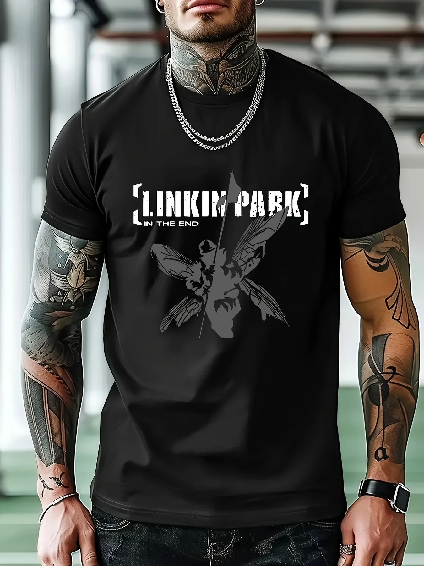 Men's Casual Graphic T-Shirt - Linkin Park Hybrid Theory Album Art Print, Maroon Short Sleeve Round Neck Tee for Summer
Men's Casual Graphic T-Shirt - Linkin Park Hybrid Theory Album Art Print, Maroon Short Sleeve Round Neck Tee for Summer