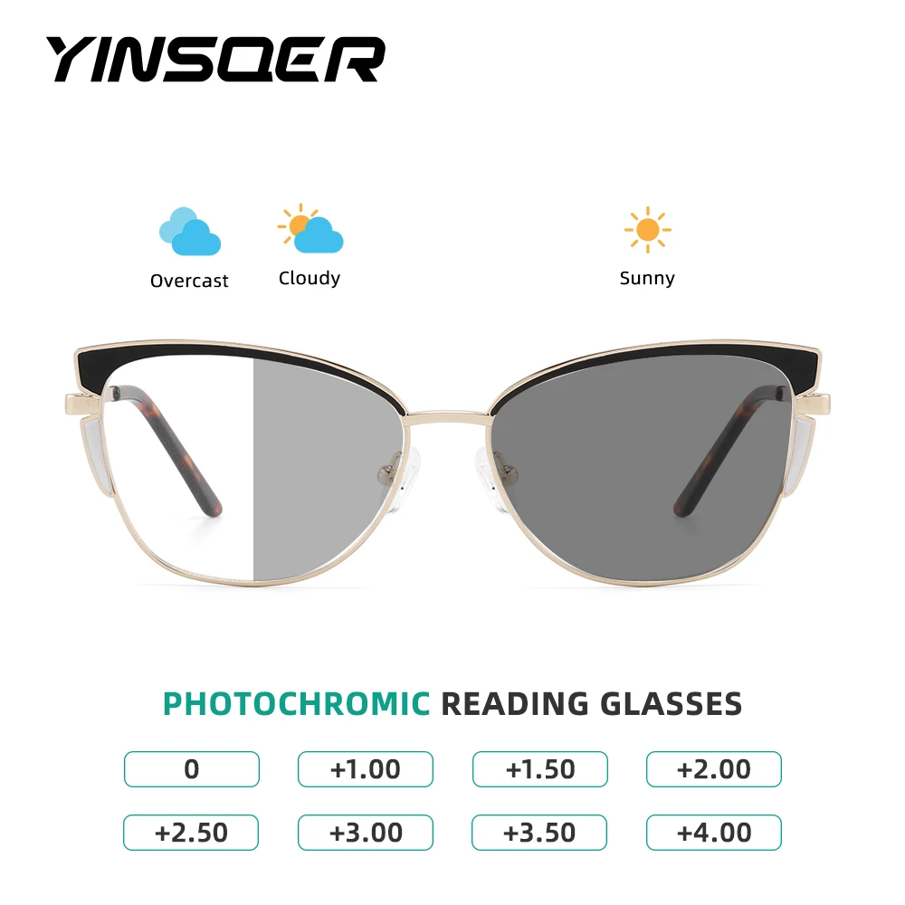 YINSQER женские фотохромные очки, элегантный дизайн «кошачий глаз», регулируемые носовые упоры и легкая металлическая оправа, модные очки 2
YINSQER женские фотохромные очки, элегантный дизайн «кошачий глаз», регулируемые носовые упоры и легкая металлическая оправа, модные очки 2
