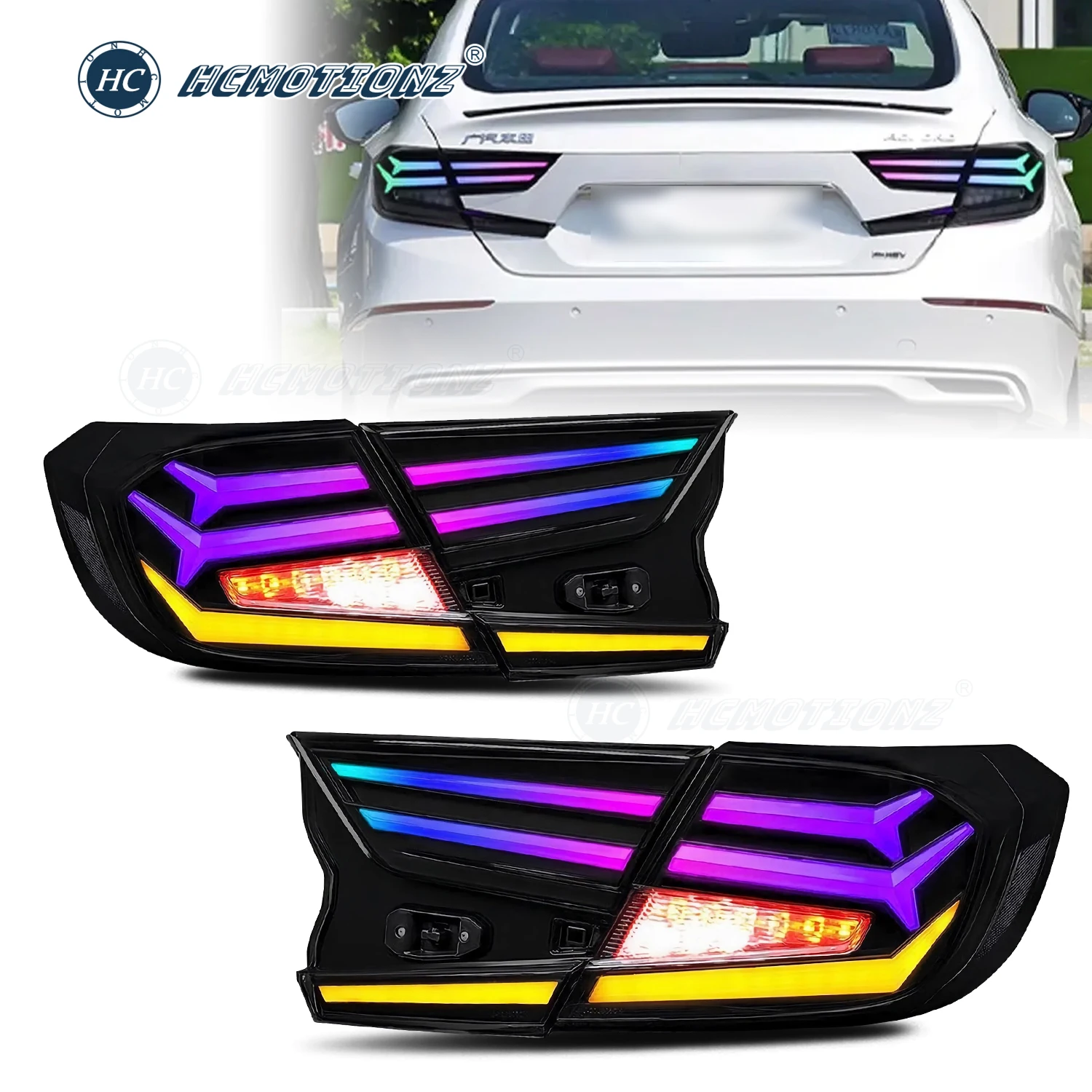 HCMOTIONZ Car Rear Lamps Assembly 2018-2022 DRL Start up Animation Full LED Tail Lights for Honda Accord
HCMOTIONZ Car Rear Lamps Assembly 2018-2022 DRL Start up Animation Full LED Tail Lights for Honda Accord