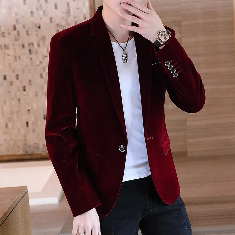 Fashion Spring New Men's Corduroy Blazer British Style Gentleman Business Casual Slim Fit Jacket for Office Wedding Daily Wear
Fashion Spring New Men's Corduroy Blazer British Style Gentleman Business Casual Slim Fit Jacket for Office Wedding Daily Wear