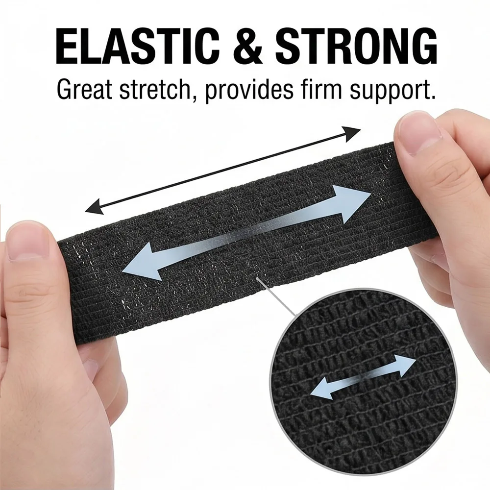 Tattoo Grip Tape 2.5cm x 4.5m Self Adhesive Bandage Wrap Elastic Cohesive Tape for Tattoo Machine Handle Finger Wrist Protection
Tattoo Grip Tape 2.5cm x 4.5m Self Adhesive Bandage Wrap Elastic Cohesive Tape for Tattoo Machine Handle Finger Wrist Protection
