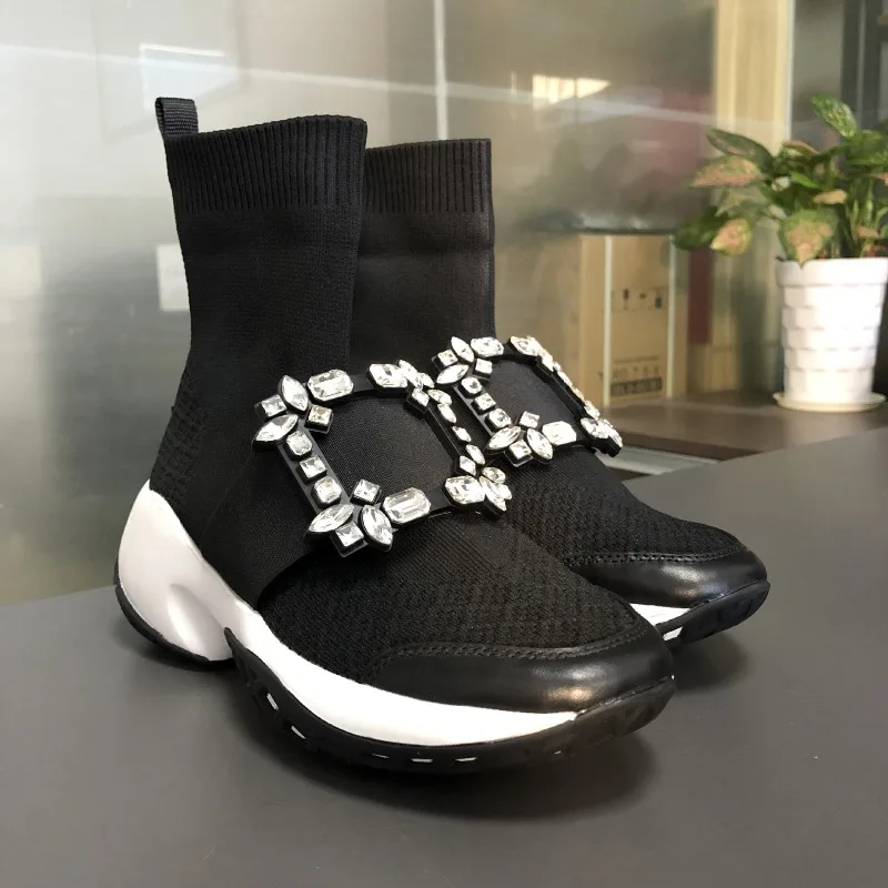 Fashion Designer Women's Shoes Luxury Rhinestone Chunky Sneakers for Woman Exquisite Round Head Sock Boots Zapatillas De Mujer
Fashion Designer Women's Shoes Luxury Rhinestone Chunky Sneakers for Woman Exquisite Round Head Sock Boots Zapatillas De Mujer