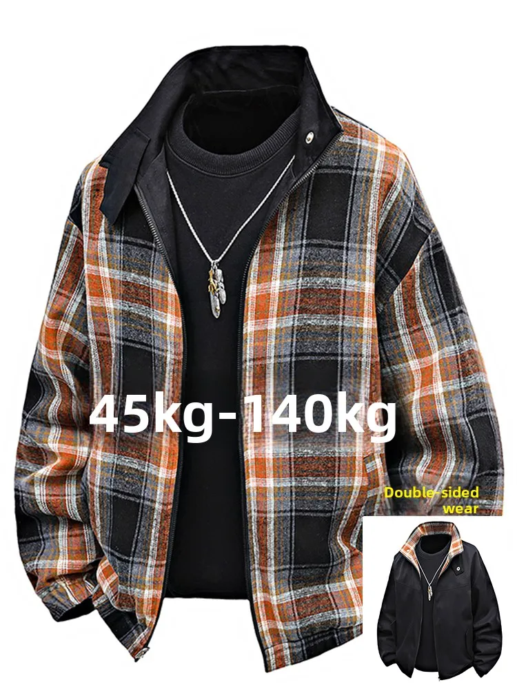 Мужская демисезонная куртка больших размеров с высоким воротником, двусторонняя, модная, универсальная, для полных мужчин
Мужская демисезонная куртка больших размеров с высоким воротником, двусторонняя, модная, универсальная, для полных мужчин