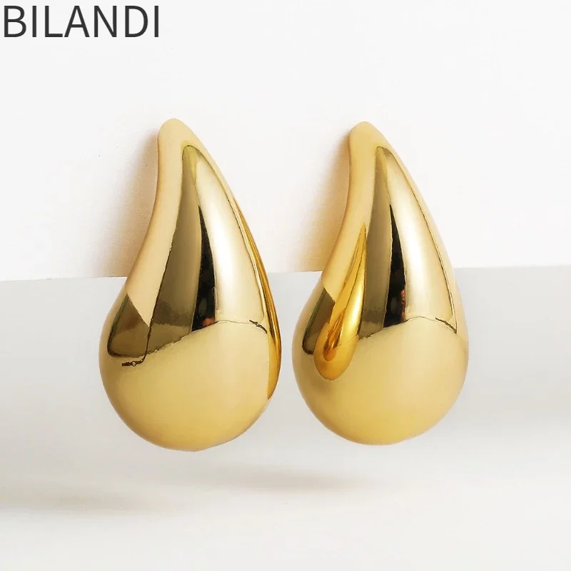 Bilandi Vintage Temperament Gold Color Chunky Dome Drop Earrings for Women Glossy Teardrop Lightweight Hoops Fashion Jewelry
Bilandi Vintage Temperament Gold Color Chunky Dome Drop Earrings for Women Glossy Teardrop Lightweight Hoops Fashion Jewelry