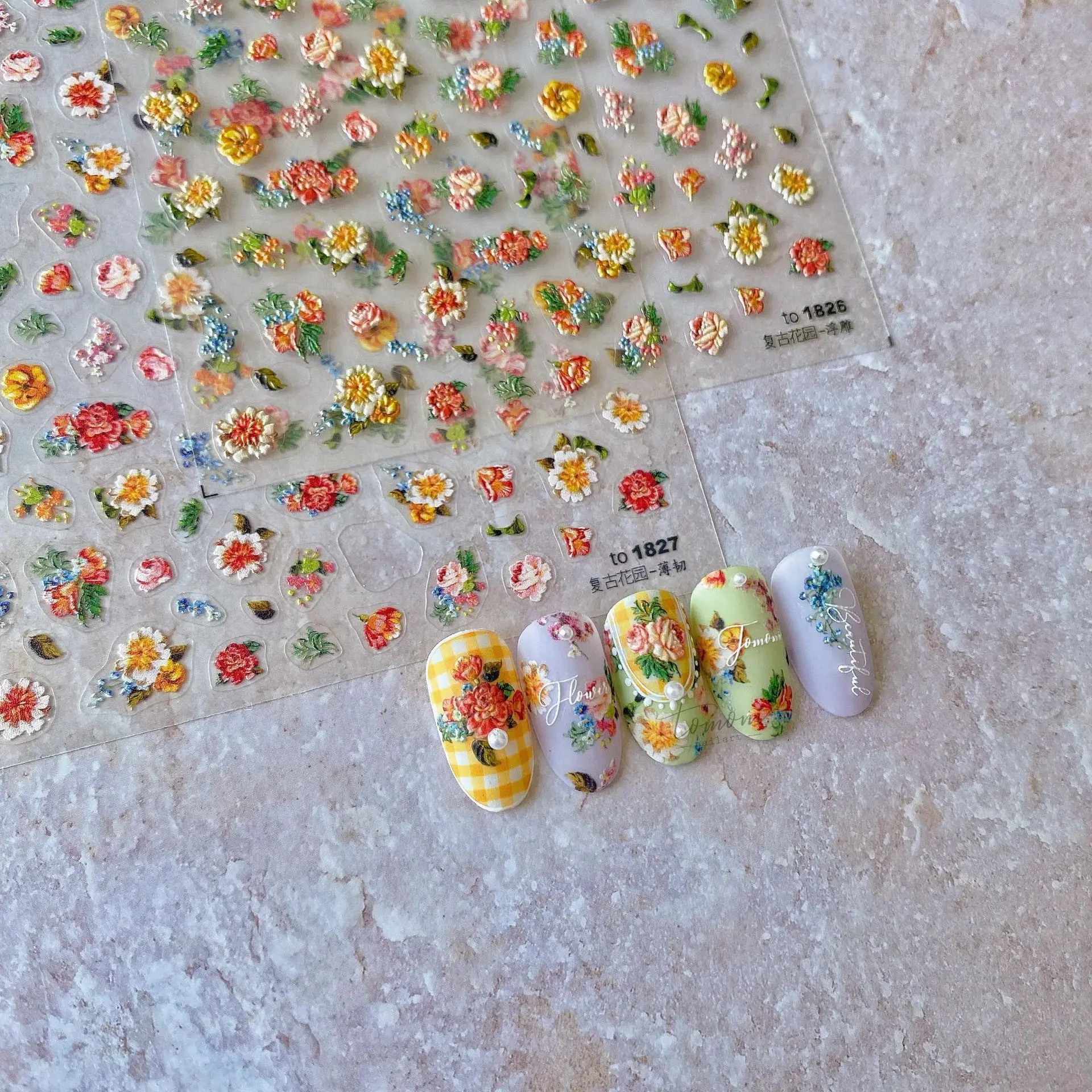 Vintage Garden Flowers Nail Art Sticker Design Decoration For Nails Decals DIY Foil Art Manicure T-1826
Vintage Garden Flowers Nail Art Sticker Design Decoration For Nails Decals DIY Foil Art Manicure T-1826