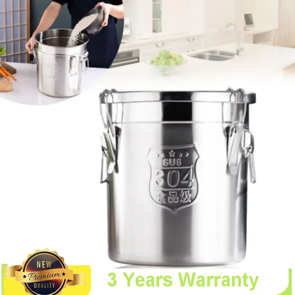 Bymaocar 12L Airtight Canister Cereal Rice Storage 304 Stainless Steel Container Bucket with Airtight Lid & Comfortable Handles
Bymaocar 12L Airtight Canister Cereal Rice Storage 304 Stainless Steel Container Bucket with Airtight Lid & Comfortable Handles