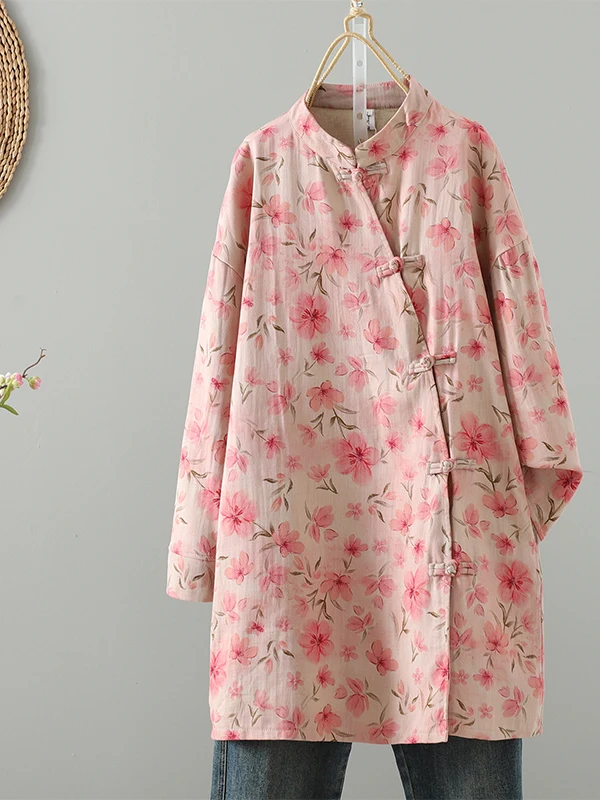 Новый китайский женский зимний халат для чайной церемонии в стиле дзен, с длинными рукавами, воротником-стойкой, пуговицами по бокам и цветочным принтом, больших размеров
Новый китайский женский зимний халат для чайной церемонии в стиле дзен, с длинными рукавами, воротником-стойкой, пуговицами по бокам и цветочным принтом, больших размеров